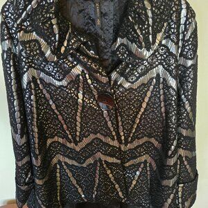 Striking Silver and Black Party Jacket from IC Collection!